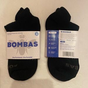 Bombas 2 Pairs Woman’s Honeycomb Black Socks Size Small 4 - 7.5